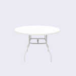 Round Fiberglass 42" Outdoor Table - Round Tubing - Image 1