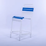 Vinyl Strap Aluminum Bar Stool - Pool Side - Image 1
