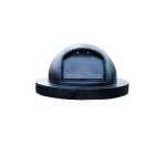 Courtyard 36 Gallon Slatted Wide Top Commercial Trash Receptacle With Plastic Dome Lid & Liner - Image 4