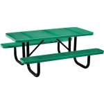 Rectangle 6ft Portable Thermoplastic Picnic Table - Punched Steel - Image 3