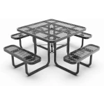 Square Picnic Table - 46" Square Portable Commercial Picnic Table - Image 6