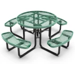 Quick Ship Round Picnic Table 46" Round Portable Commercial Picnic Table - Image 4