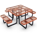 Square Picnic Table - 46" Square Portable Commercial Picnic Table - Image 4