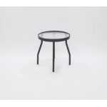ACD18-2 Round Acrylic Side Table – ANGLED LEGS – Outdoorsiness