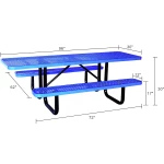 ADA 8ft Portable Rectangular Commercial Picnic Table - Image 4