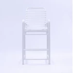 Vinyl Strap Aluminum Commercial Pool Bar Stool Chair With Arms - Image 2