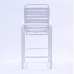 Vinyl Strap Aluminum Commercial Pool Bar Stool Chair With Arms - Image 4