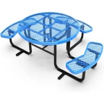 Quick Ship Round Picnic Table - 46" Round ADA Commercial Picnic Table - Image 1