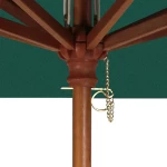 Commercial Outdoor Market Umbrella with Hardwood Pole - 9ft , Green - Image 4