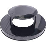Courtyard 36 Gallon Slatted Commercial Trash Receptacle With Bonnet Lid & Liner - Image 4