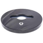Commercial Recycle 36 Gallon Diamond Steel Trash Can With Flat Top Lid, Liner & Base - Image 4