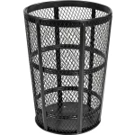 Outdoor Steel Mesh Corrosion Resistant Trash Can, 48 Gallon With Steel Dome Lid - Image 4