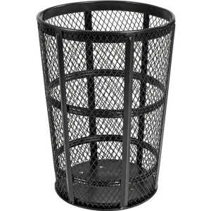 Outdoor Steel Mesh Corrosion Resistant Trash Can, 48 Gallon With Steel Dome Lid - Image 4