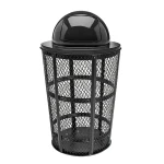 Outdoor Steel Mesh Corrosion Resistant Trash Can, 48 Gallon With Steel Dome Lid - Image 5