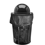 Outdoor Steel Mesh Corrosion Resistant Trash Can, 48 Gallon With Steel Dome Lid - Image 1