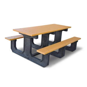 Recycled Rectangle Plastic Commercial Picnic Table - 8ft