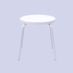 Round Fiberglass 18in Pool Side Table - Aluminum Tubing - Image 1