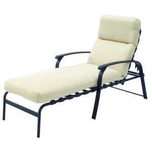 Rosetta Aluminum Outdoor Padded Commercial Chaise Lounge