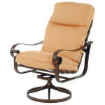 Orleans Aluminum Outdoor Commercial Swivel Dining Chair - Image 1