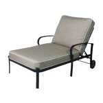 Madison Aluminum Outdoor Patio Chaise and a Half Lounge Chair - Image 1