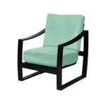 Pinnacle Deep Seating Cushioned Aluminum Commercial Dining Arm Chair - Image 1