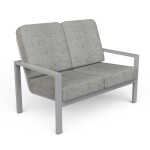 Vectra Aluminum Commercial Outdoor Patio Love Seat - Image 1