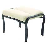 Rosetta Aluminum Outdoor Commercial Cushioned Chair Ottoman - Image 1