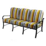 Rosetta Aluminum Outdoor Commercial Cushioned Sofa - Image 1