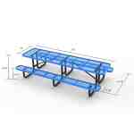 Commercial 10 ft Portable Rectangular Picnic Table -120 in - Image 9