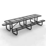 Commercial 10 ft Portable Rectangular Picnic Table -120 in - Image 3