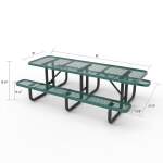 Commercial 8 ft Portable Rectangular Picnic Table - 8ft - Image 7